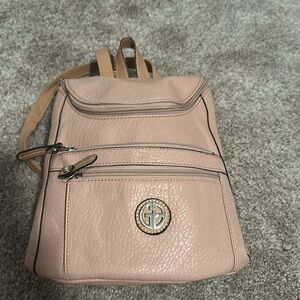 GB Pink Leather Backpack